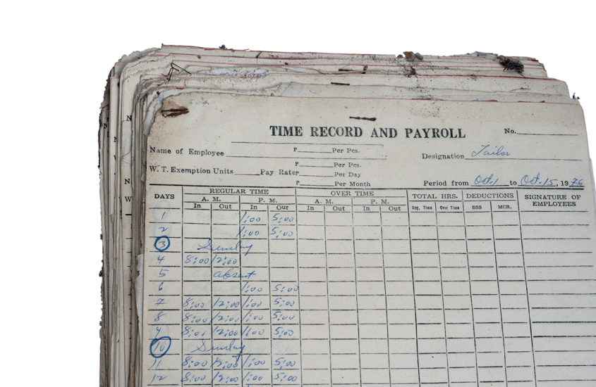 old timecard